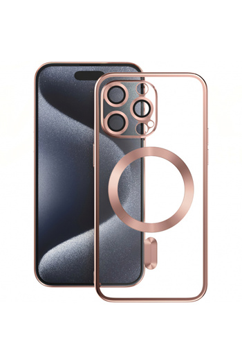 Vmax MagSafe Case for Samsung Galaxy S24 Ultra S928, Vmax, Electroplating, Rose Gold