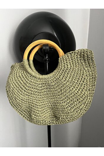 Moonstar Home Handmade Straw Shoulder Bag with Handle