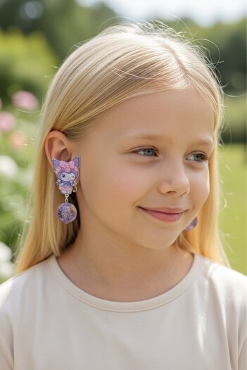 SeaBubbles Kuromi Non-Pierced Clip-On Earrings Standard Purple