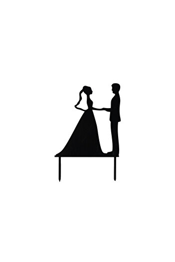 Amco Wedding/engagement decoration, topper model 6, cake ornament 190 x 130 x 3 mm