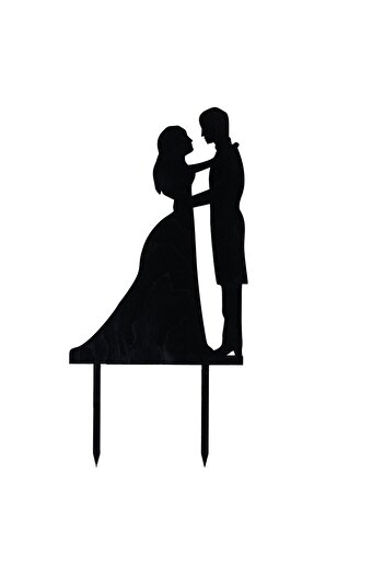 Amco Wedding/engagement decoration, topper model 4, cake ornament 190 x 100 x 3 mm