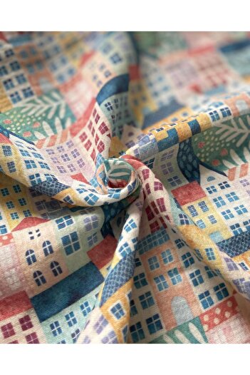 Zezig Colorful City Muslin Blanket