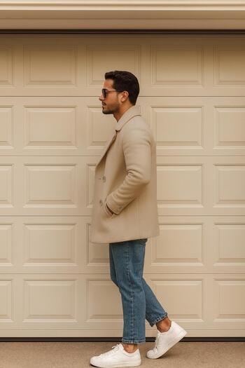 Delpino Men's Oversize Double-Breasted Cashmere Coat