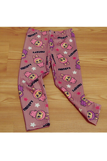 Babexi Labubu Patterned Leggings for Girls Aged 1-4