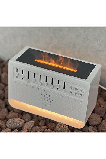 Generic Sound Machine - White Noise, Essential Oil Aromatherapy, Flame Diffuser, Night Light, Timer