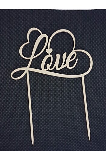 Amco Wooden cake topper Love 20 x 17 x 0.3 cm