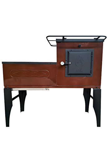 Evotools Enameled Cooking Stove Type L / Boot, Black Left Brown