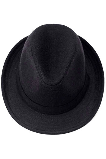 HarmonyAura Children's Boy Black Fabric Sombrero Cap Performance Cap Michael Jackson Cap No 54