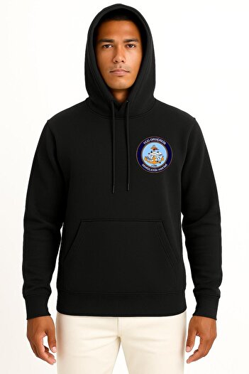 Bahriyeli Collection Hooded Tcg Oruçreis F-245 Unisex Sweatshirt with Pocket and Back Design