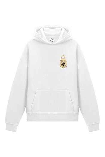 Edizen Afa Argentina Hoodie Unisex Oversize White