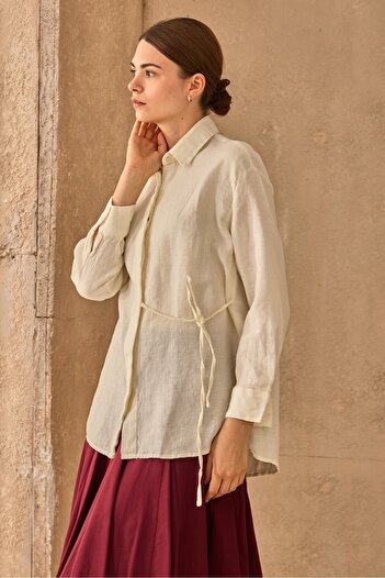 QANU Pure Linen Shirt Ecru