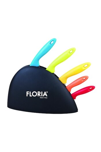 Floria 5-piece knife set with stand ZLN-1150