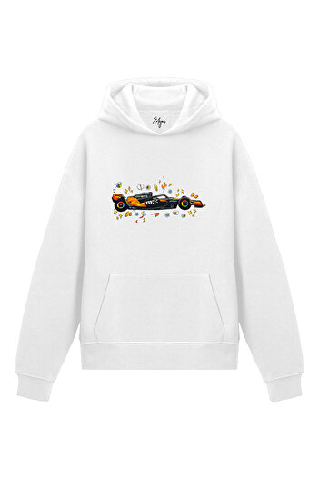Edizen Mclaren Sketch Formula 1 Hoodie Unisex Oversize White