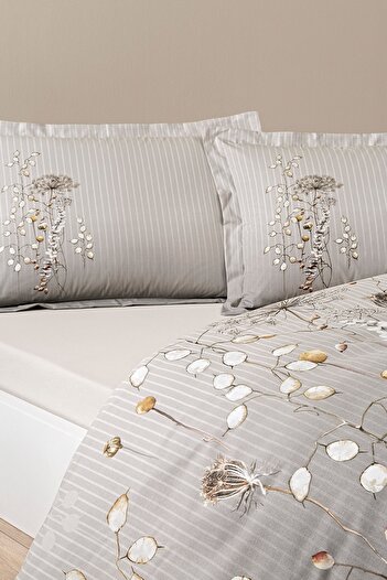 Özdilek Lunaria Single Duvet Cover Set Gray