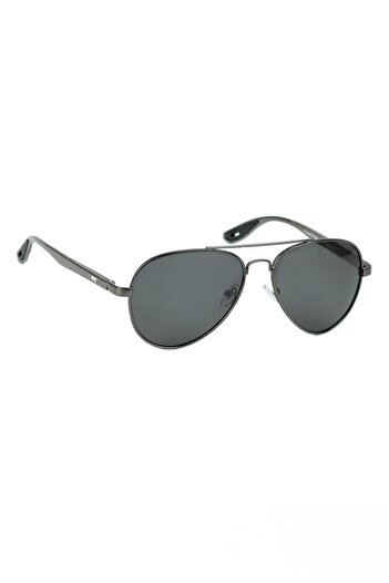 Di Caprio Metallic Gray Smoked Premium Frame Drop Model Aviator Polarized Glass Men's Sunglasses