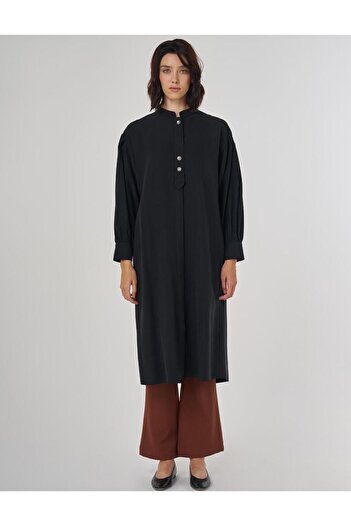 Kayra Judge collar long tunic black