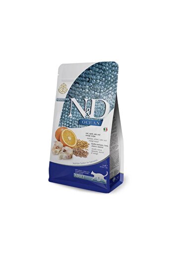 Farmina Farmina Dry Cat Food for Adult Cats with Ocean Fish, Wheat & Oats Orange, 1.5 kg
