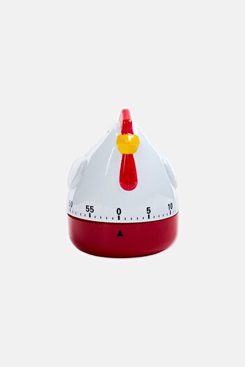 Muy Mucho Chicken Timer Mechanical Kitchen Cooking Alarm Clock, White
