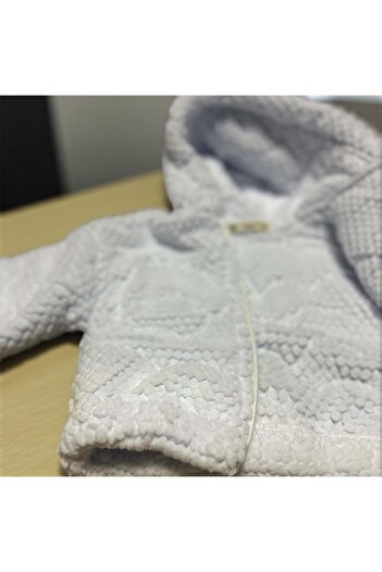 LOVE MAXX Hooded Welsoft Cardigan White
