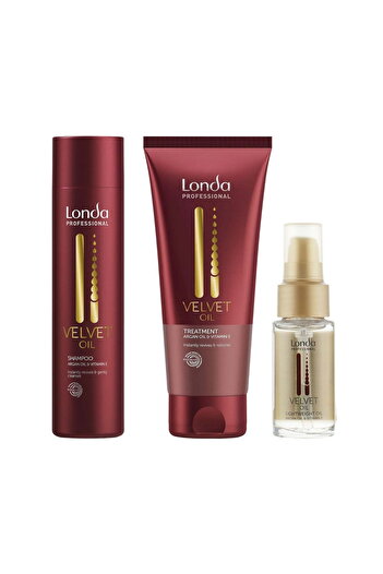 Londa Professional Package for dry hair, Londa Professional, Velvet oil shampoo 250ml + Velvet oil treatment 200ml +