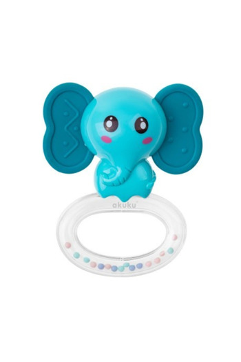Akuku Baby teething rattle toy, Akuku, Blue Elephant