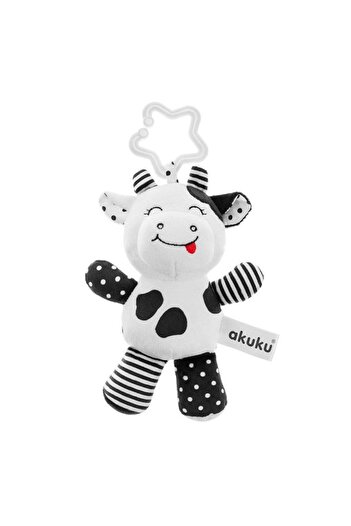 Akuku Plush toy for children, Akuku, Cow, Black and White