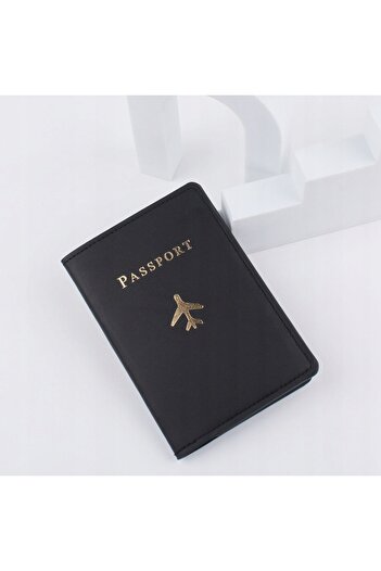 Other Case PASSPORT COVER DOCUMENTS -leather Case BLACK