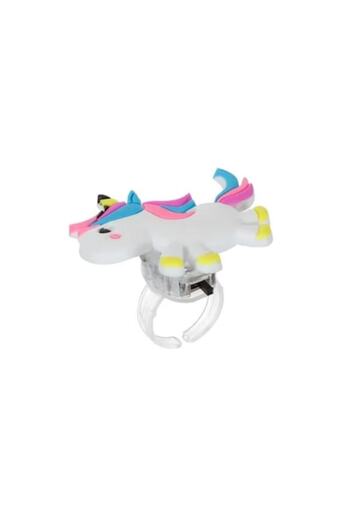 Bibilel Kids Magic children's ring with unicorn motifs and lights, adjustable and multicolor
