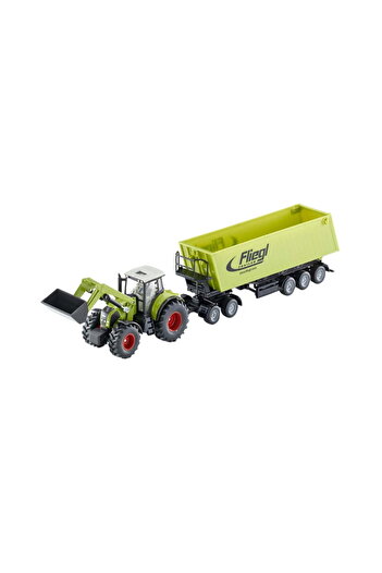 Siku Claas Axion 850 Tractor with Fliegl Trailer 1949 Metal Toy in 1:50 Scale