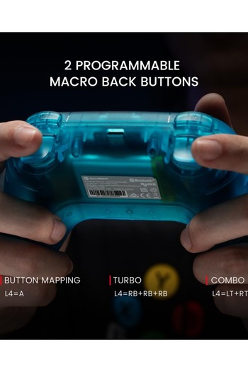 GameSir Wireless controller for Switch/PC/iOS/Android. Hall stick, RGB lighting, 1200mAh charging, turbo, motion control, wake-up.