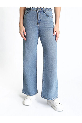 LC Waikiki Lcw Jeans Indigo Wideleg Women's Jean Trousers