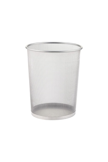Offishop MESH Paper Bin, 22 x 26.5 x 28 cm, Silver -