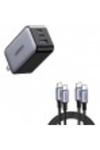 Ugreen Nexode 65W 3-Port 1A-2C PD GaN Fast Charger Gray UG.X553-45225.GY