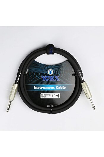 Yorx -Cables Ipx-201PR BK Instrument Cable Mono Plug (10m, 1/4in)