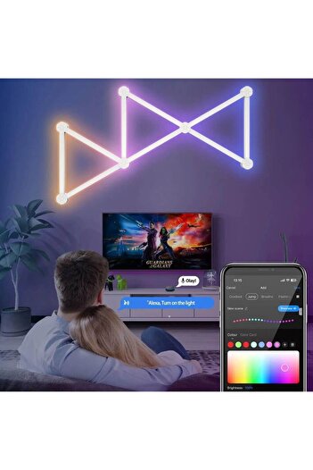 Generic إضاءة ذكية متصلة بالكوكبة | مصابيح حائط متصلة بالخيال RGB