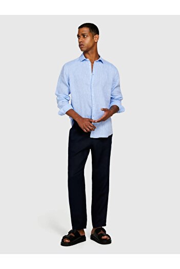 Sisley Ανδρικό πουκάμισο 100% λινό Regular Fit 325P5BKUSQ029-SIS901