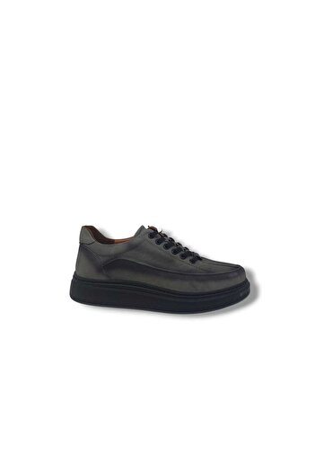 Zerhan Modesa 265 Men's Gray Crazy Leather Rubber Laced Poly Sole (Light) Shoes