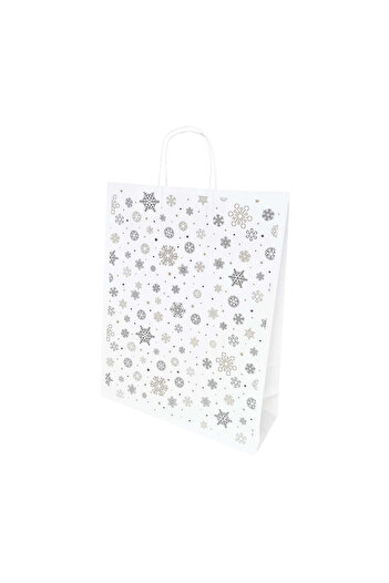 Papette Set of 10 Kraft Paper Bags with Pattern 2 Christmas 32 x 41(H) x 12cm