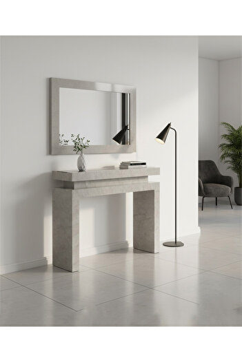 DEC45 Alternative marble entrance with black glass top - luxurious and elegant design: