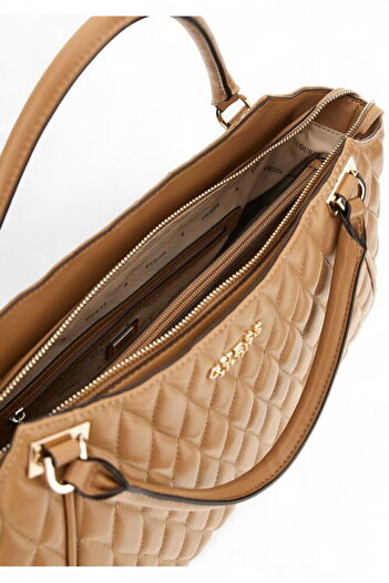 Guess Valla Dark Beige Women's Shoulder Bag Hwqg8122220