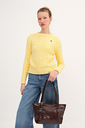 Addax Belt Detailed Hand and Shoulder Bag Ç11