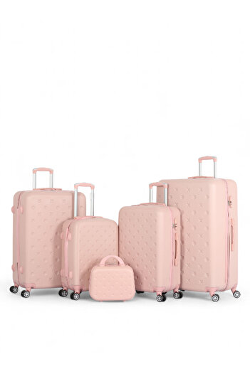 CAPATAN 5-piece travel bag set in various sizes to meet all your needs, made of solid ABS, featuring double covers