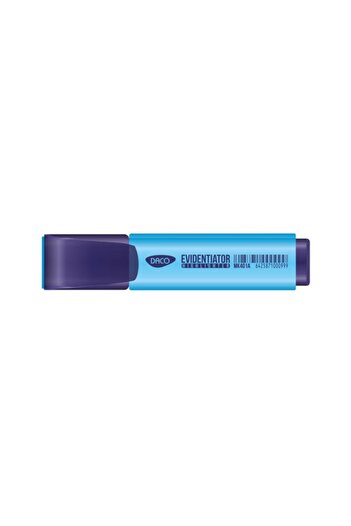 daço Set de 10 markere evidențiatoare, culoare albastră, material plastic, vârf 2-5 mm