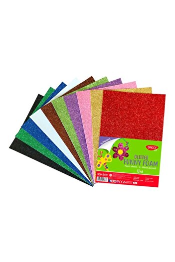 daço A4 Glitter Adhesive Paper, Color Copper, Material Paper, 10 Sheets