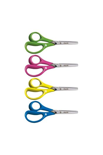Milan Scissors, Color Multicolor, Material Stainless Steel, Size 14 cm, For Left-Handed, 20 pcs/set