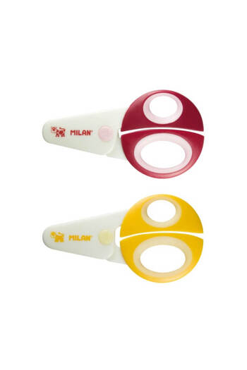 Milan Funny Scissors, Color Multicolor, Material Plastic Blade, Size 12.5 cm, 16 pcs/set