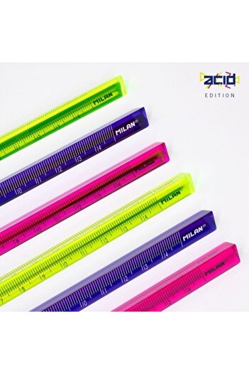 Milan Triangular Plastic Ruler, Color Multicolor, Material Plastic, Size 15 cm, 1 Piece
