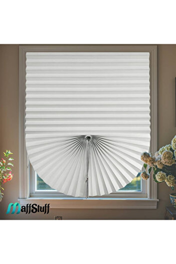 MaffStuff MaffStuff® Self-Adhesive Fan Pleated Blind White 60x150cm