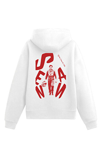 Edizen Ayrton Senna Da Silva Hoodie Unisex Oversize White