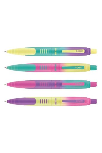 Milan Ballpoint Pen, Color Multicolor, Material Plastic, 1 mm Tip, Blue Ink, 20 pcs Set